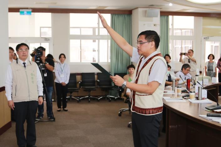 台南市政府民族事務委員會 尤天鳴主委宣誓就職